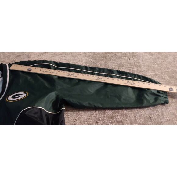 Green Bay Packers Windbreaker Men's Large NFL V-Neck Pullover Jacket Football - Picture 9 of 12